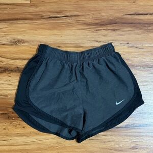 Nike Women's Black Athletic Running Shorts with Reflective Swoosh